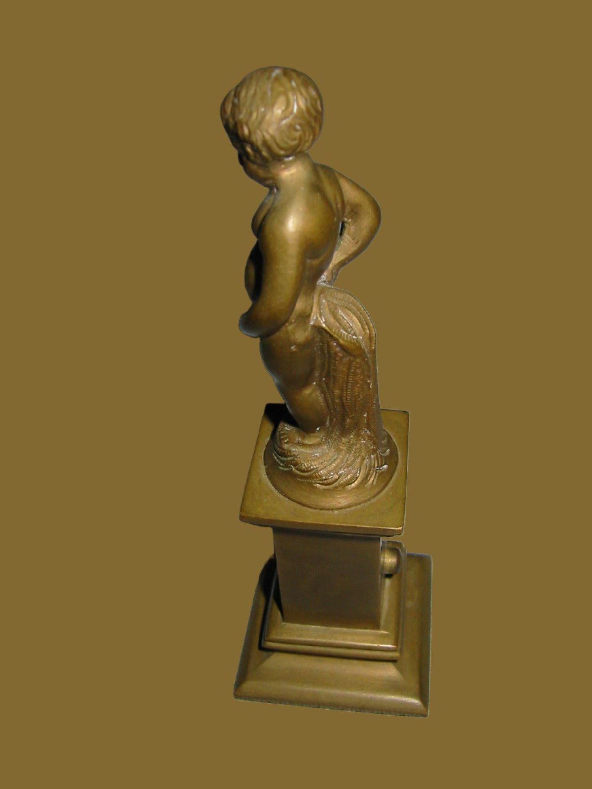 Manneken Pis Bruxelles Bronze Mini Fountain With Engraving Marks - Designer Unique Finds 