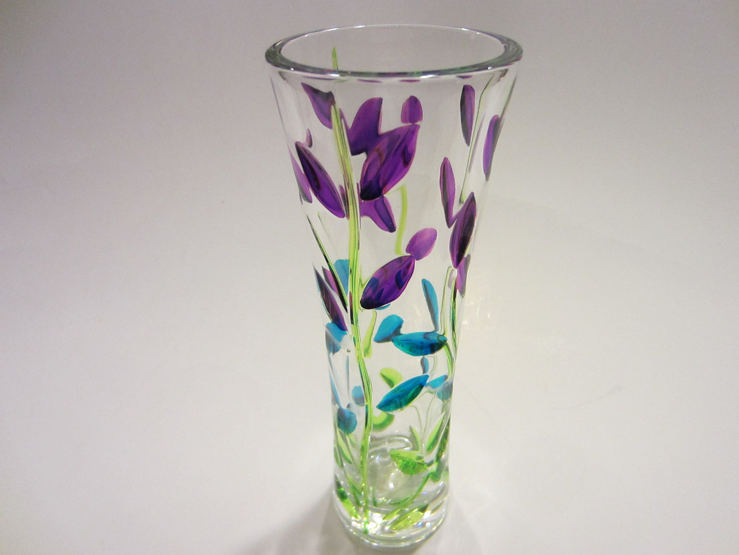 Murano Italy Glass Zecchino Multi Color Flower Vase