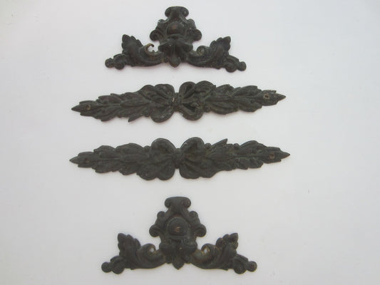 Rococo Bronze Pediments Hardware Decorative French Accessories