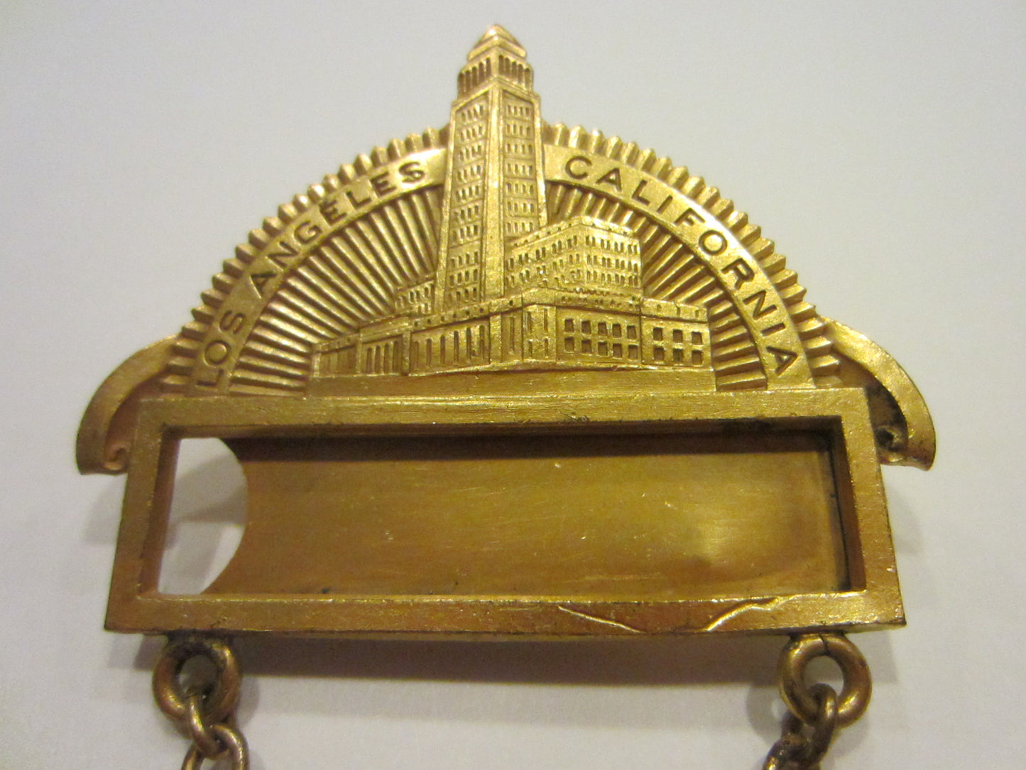 Los Angeles California Shriners Commemorative Trophy Bar Brooch