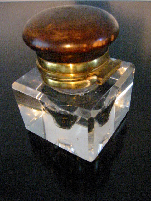 Art Deco Crystal Inkwell Square Italian Design - Designer Unique Finds 
 - 4