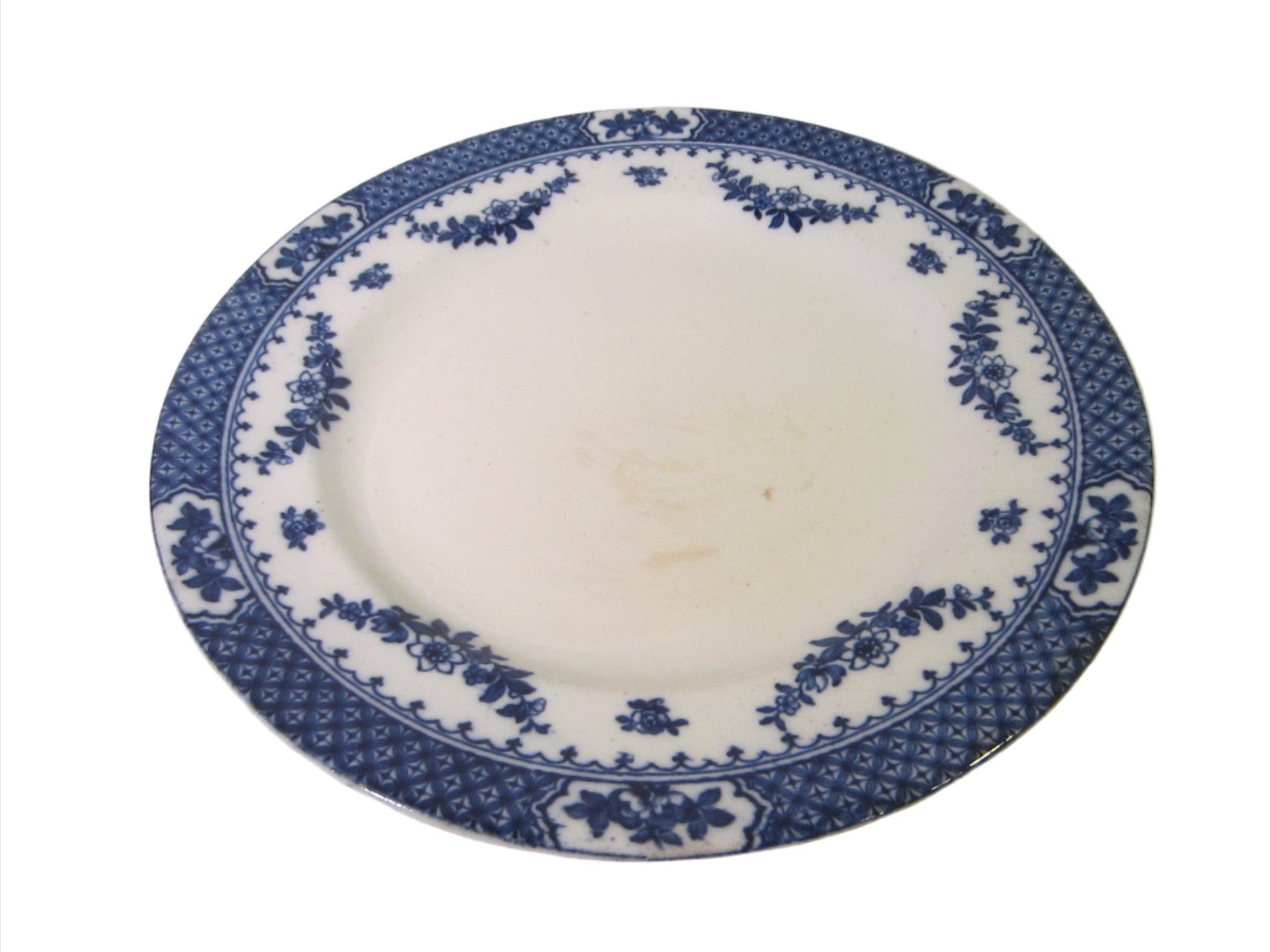 F Winkle Co England Porcelain Signature Blue White Charger