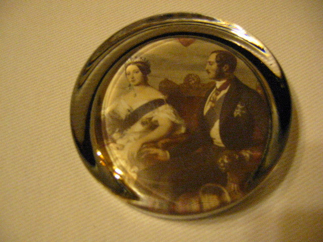 Royal Albert Victorian Portrait Glass Paperweight - Designer Unique Finds 