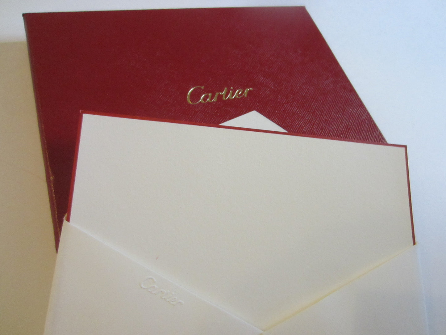 Cartier Box Of Red Note Cards And Envelopes