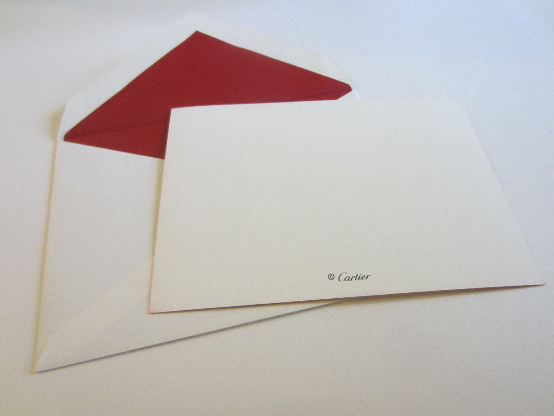 Cartier Box Of Red Note Cards And Envelopes - Designer Unique Finds 