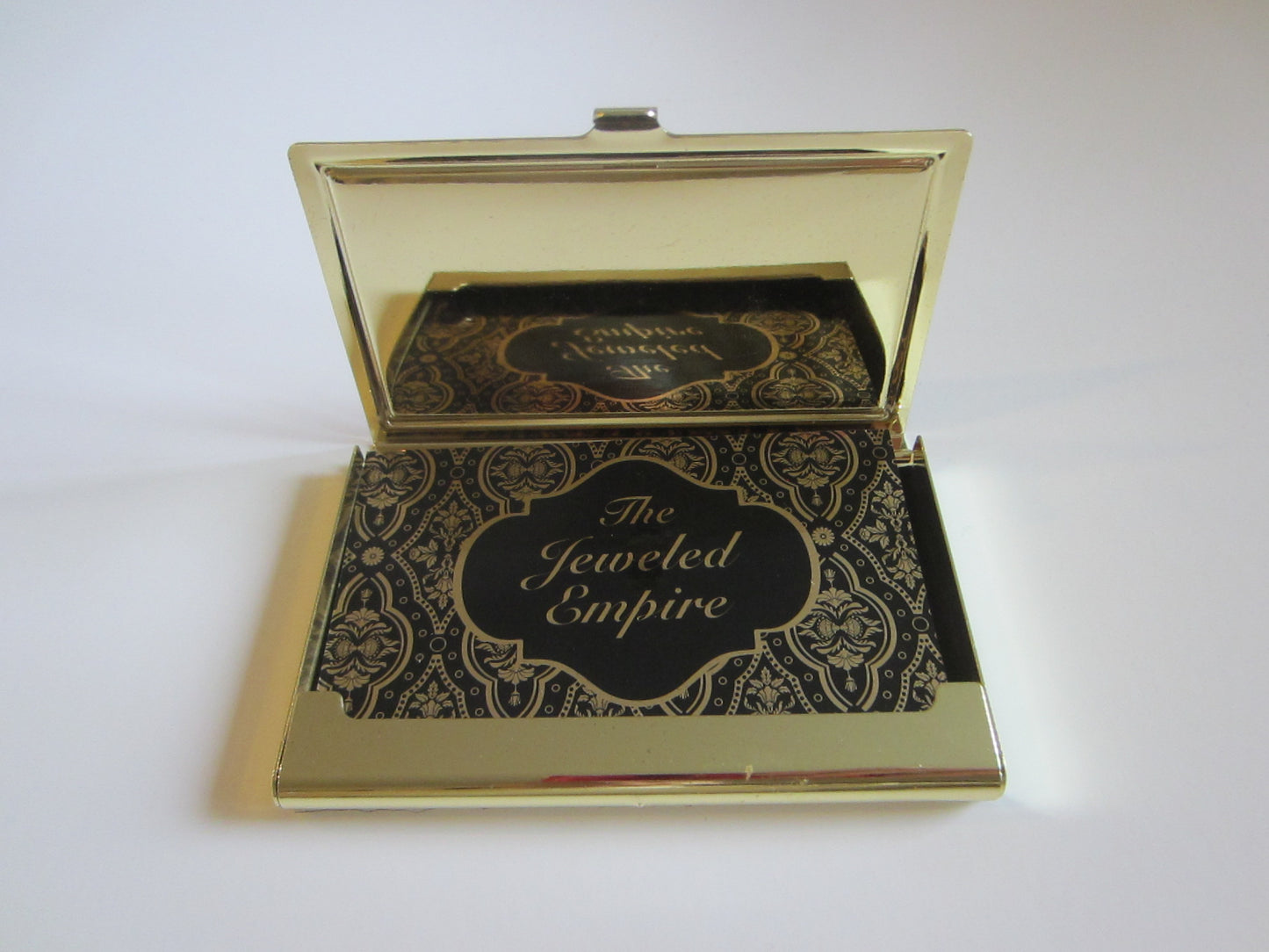 Jeweled Empire Business Card Holder Genuine Crystals In A Box - Designer Unique Finds 