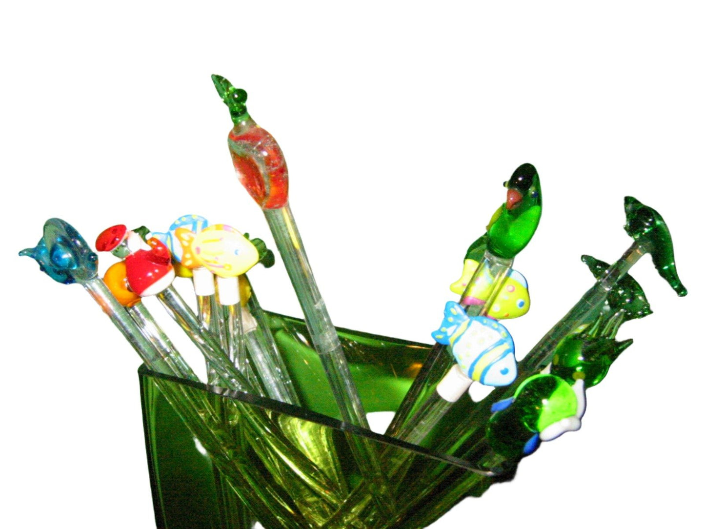 Crystal Martini Stirrers Swizzle Sticks Fruits Vegetable Decoration - Designer Unique Finds 