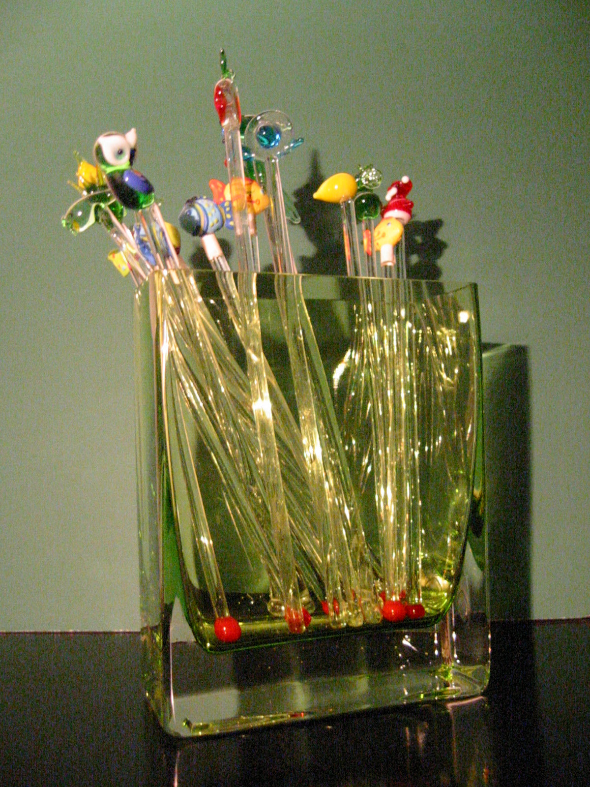 Crystal Martini Swizzle Stick Set 