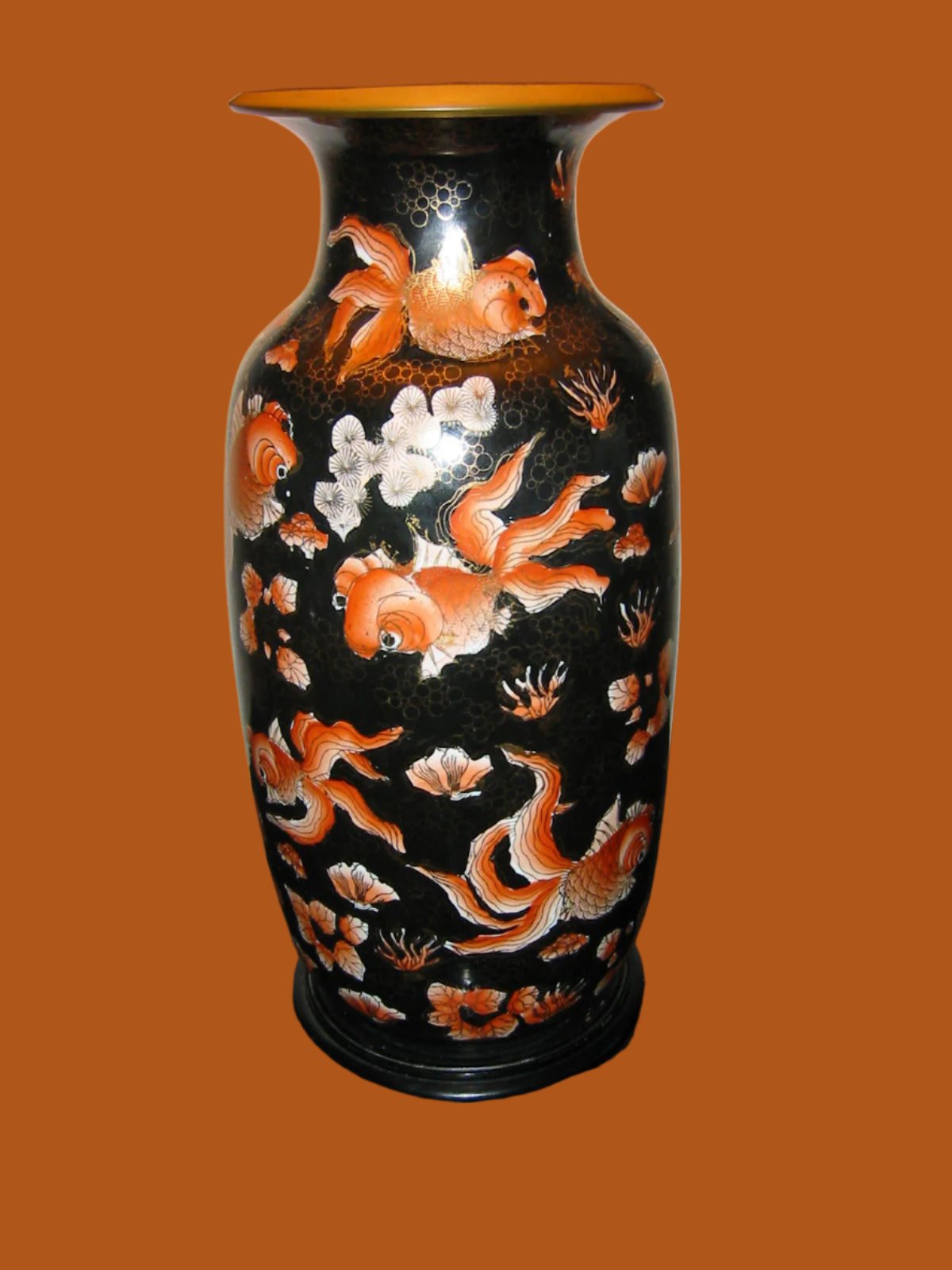 Asian Chinoiserie Porcelain Lamp Baluster Vase - Designer Unique Finds 
 - 3