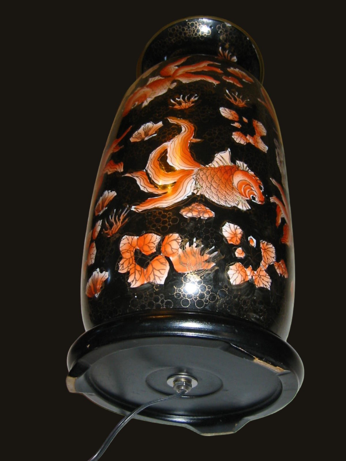 Asian Chinoiserie Porcelain Lamp Baluster Vase - Designer Unique Finds 
 - 4