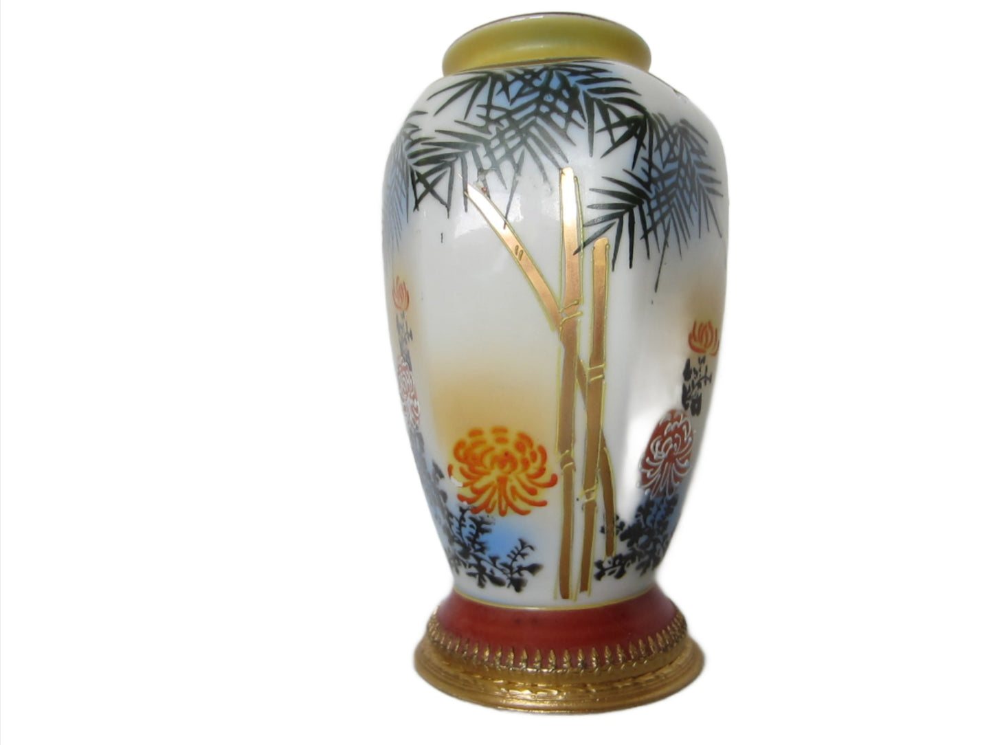 Western Germany Aerozon Original Chinoiserie Hand Painted Baluster Vase