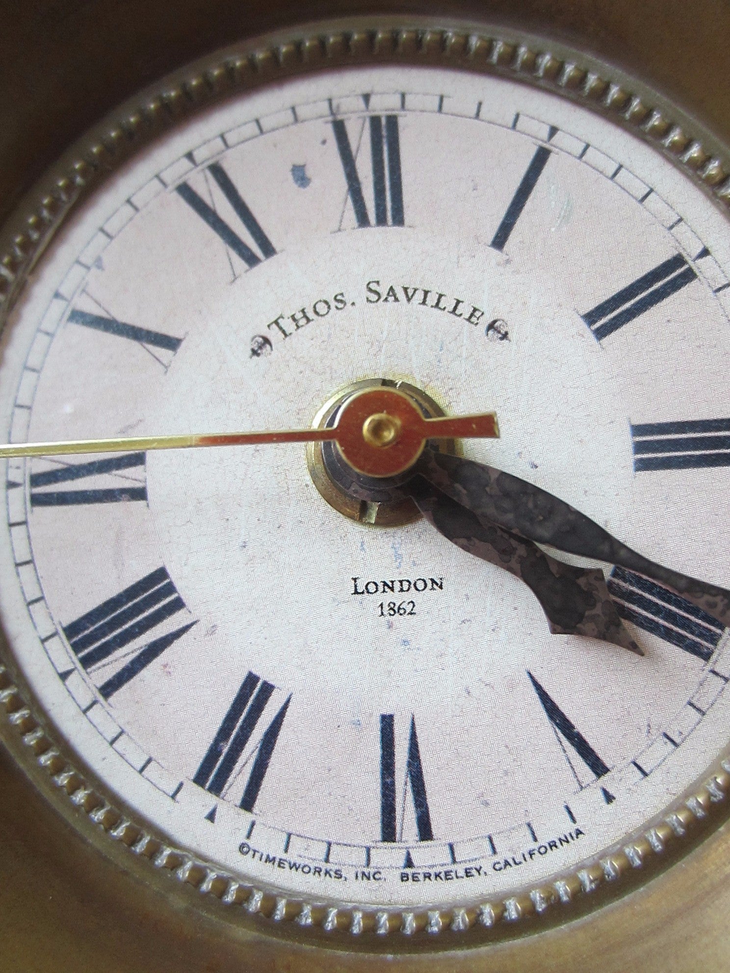 Thos Saville London Timeworks Brass Crested Clock London Wall Decor - Designer Unique Finds 