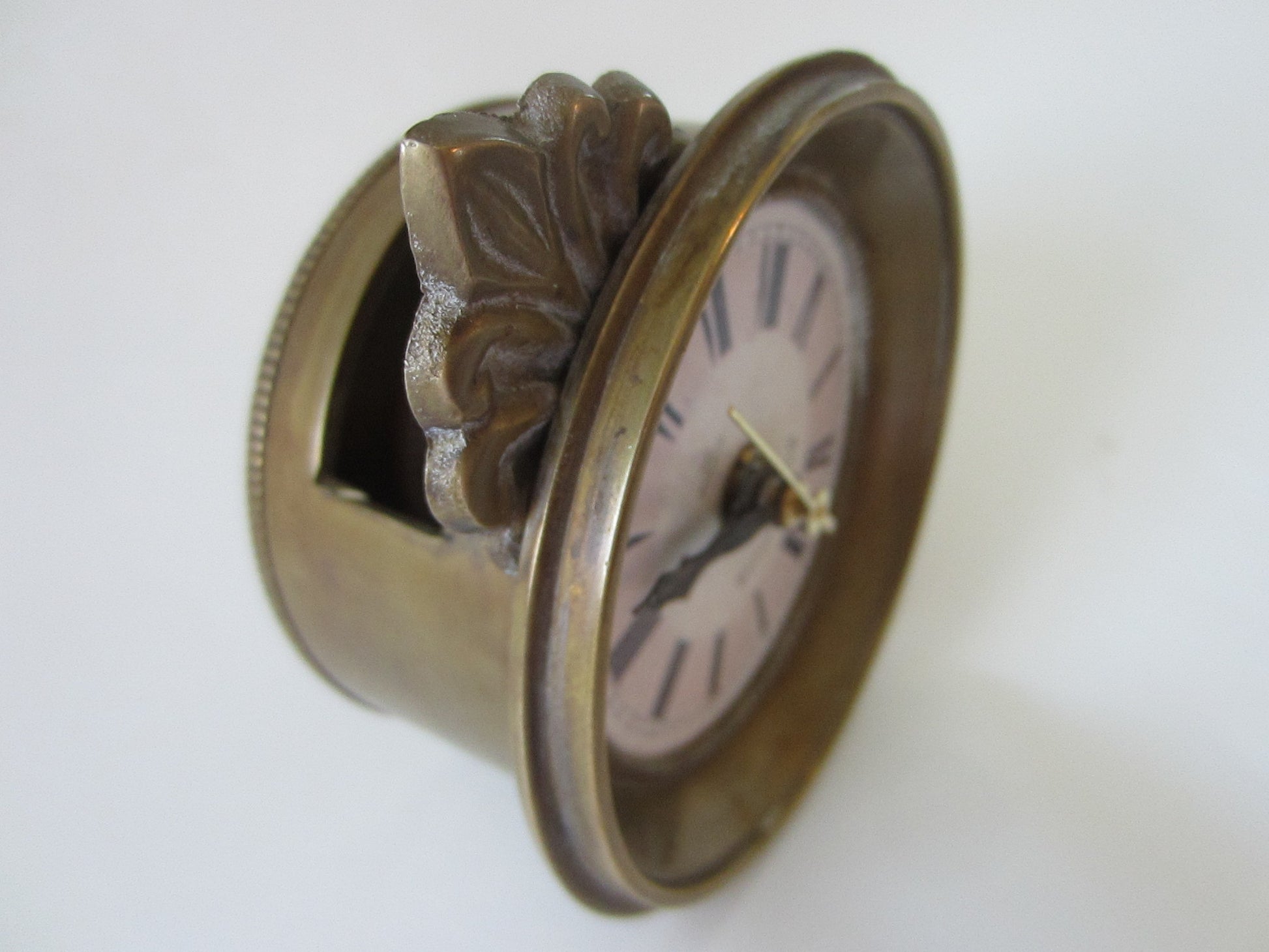 Thos Saville London Timeworks Brass Crested Clock London Wall Decor - Designer Unique Finds 