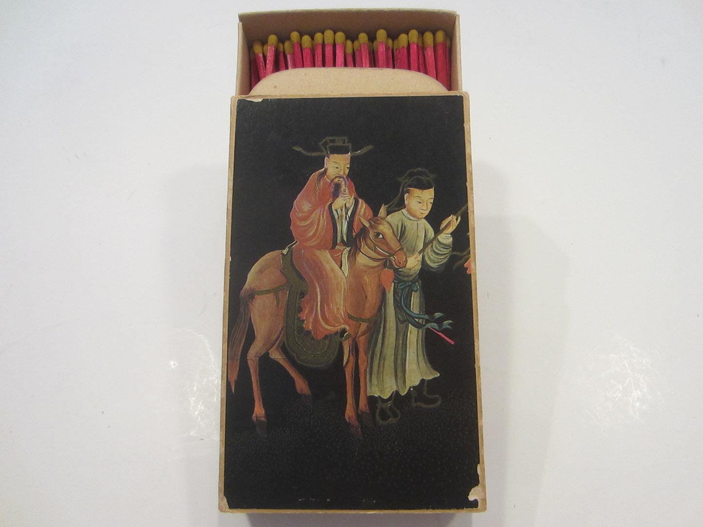 Chinese Portrait Safety Match Box Belgium Souvenir Chateau de Boloeil