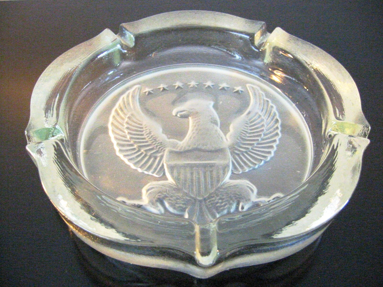 American Eagle Glass Ashtray Seven Star Designed For Tiara - Designer Unique Finds 