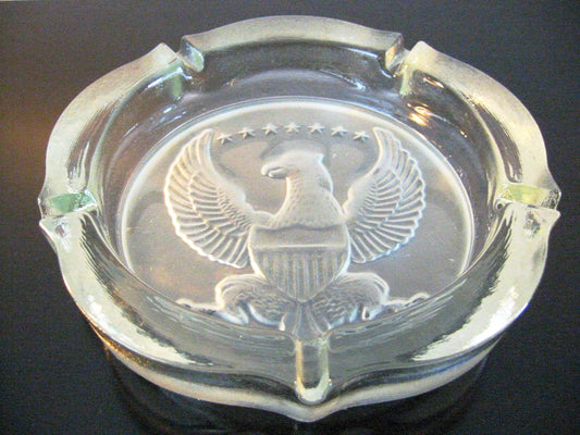 American Eagle Glass Ashtray Seven Star Designed For Tiara - Designer Unique Finds 