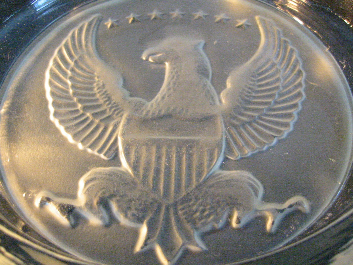 American Eagle Glass Ashtray Seven Star Designed For Tiara - Designer Unique Finds 