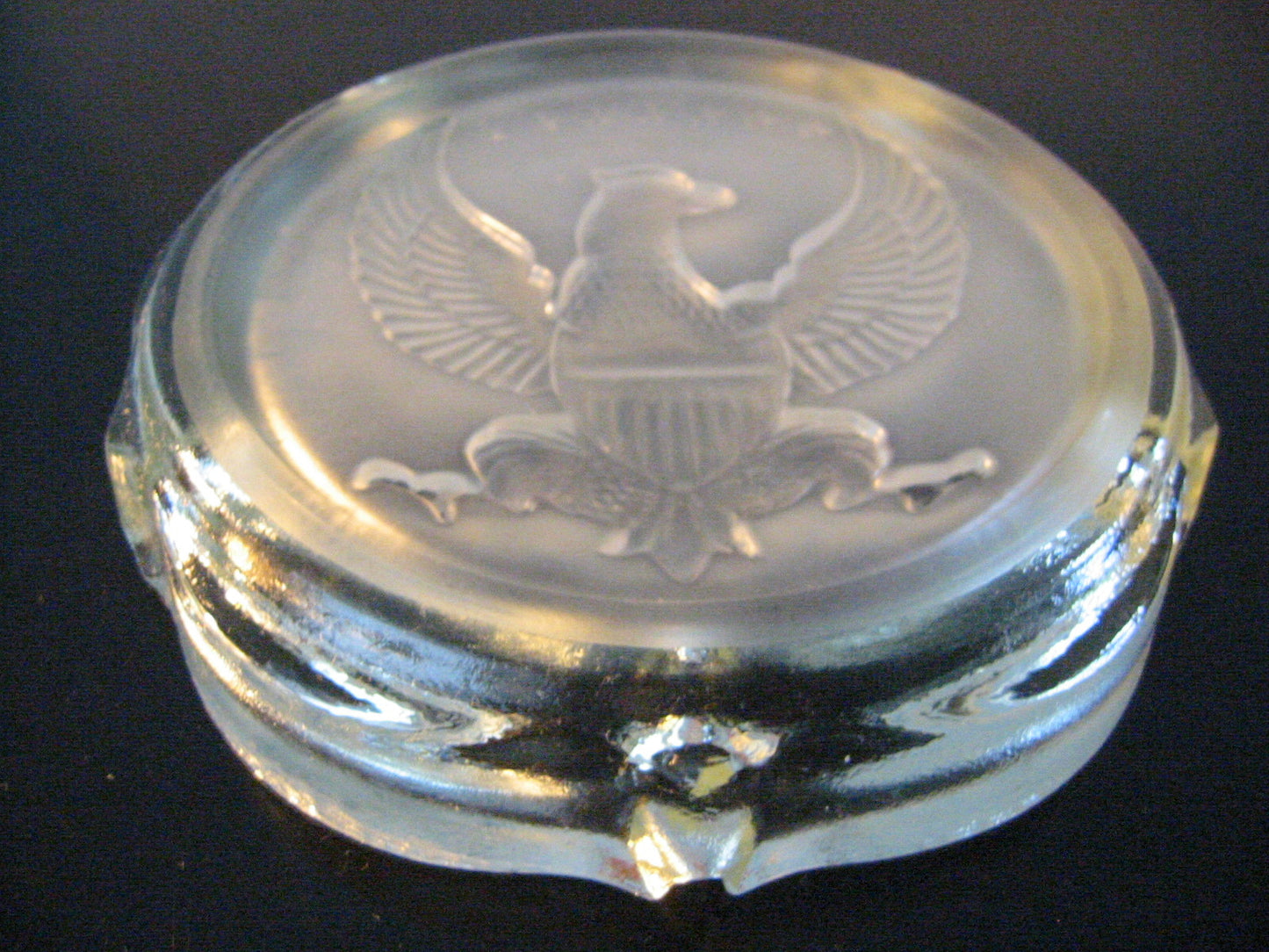 American Eagle Glass Ashtray Seven Star Designed For Tiara - Designer Unique Finds 