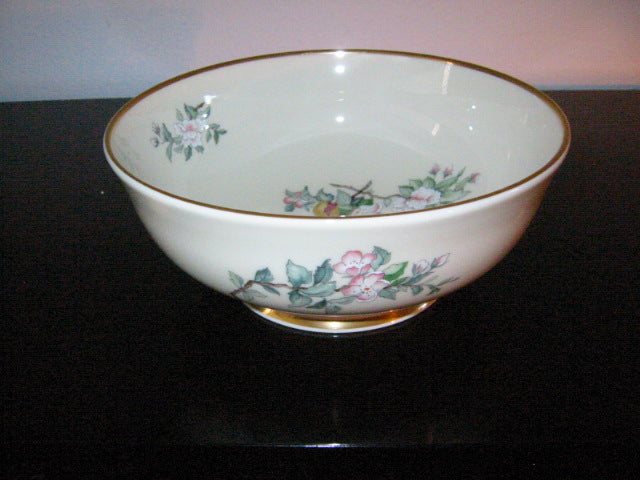 Lenox Serenade Floral China Bowl Hand Painted Gilt Decorated Birds