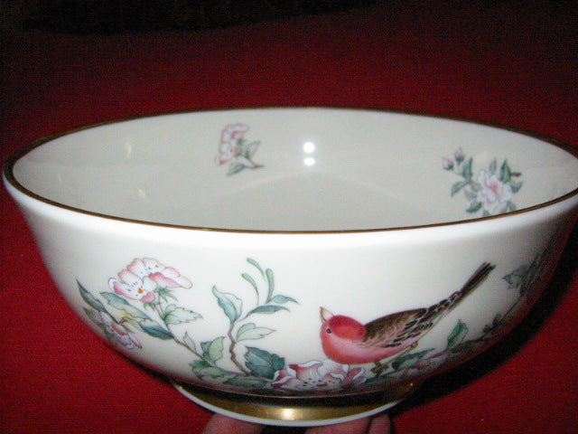 Lenox Serenade Floral China Bowl Hand Painted Gilt Decorated Birds