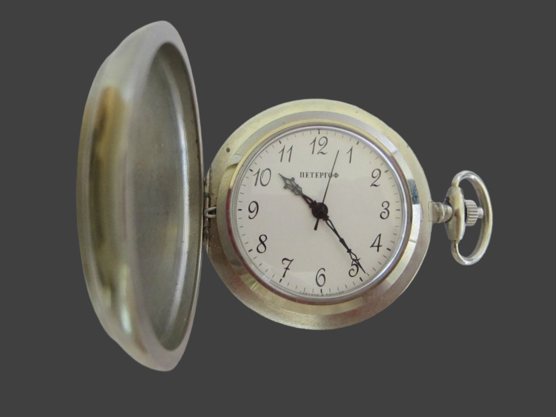 Russian Blue White Porcelain Hunter Nautical Pocket Watch - Designer Unique Finds 