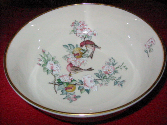 Lenox Serenade Floral China Bowl Hand Painted Gilt Decorated Birds