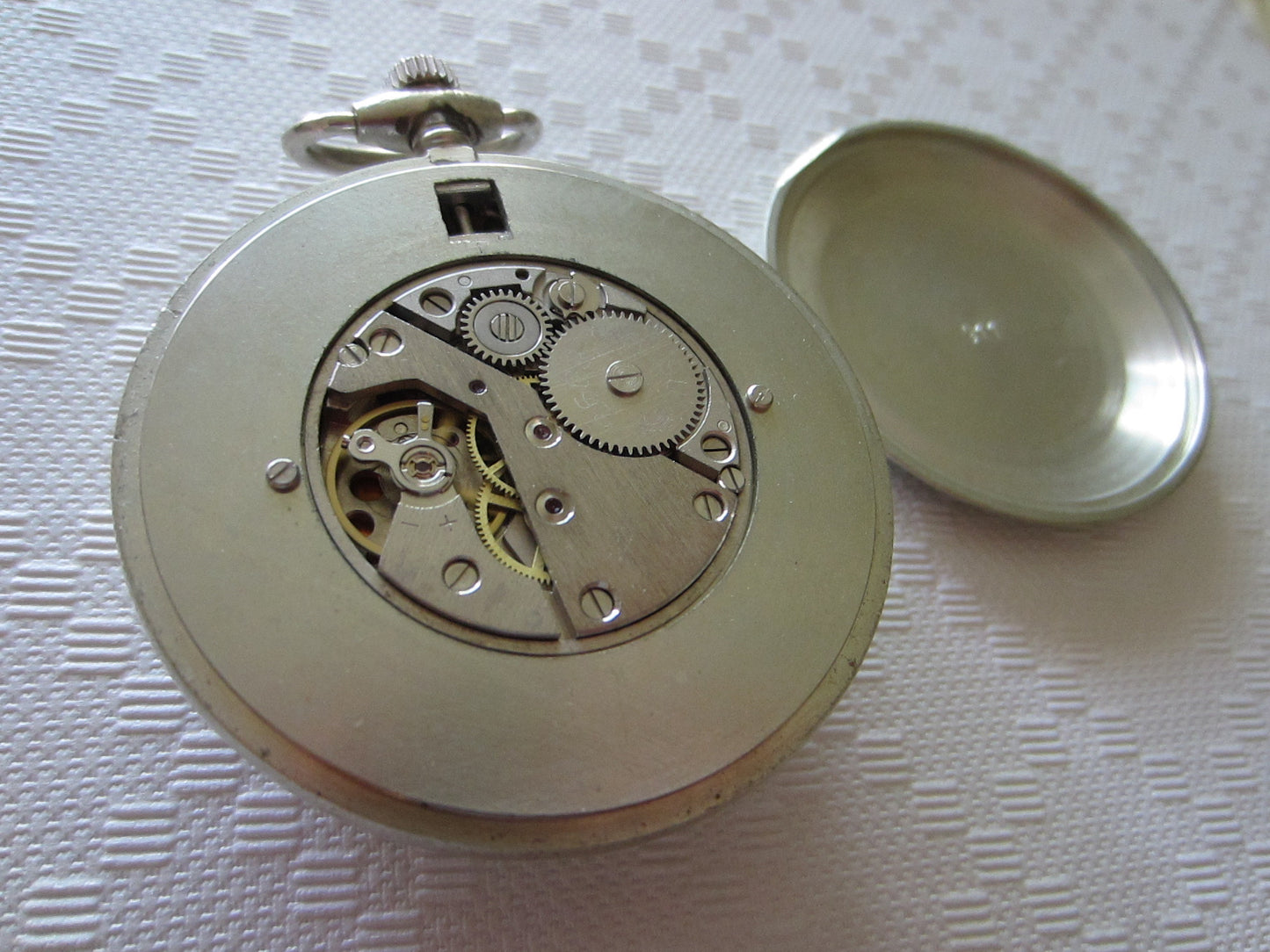 Russian Blue White Porcelain Hunter Nautical Pocket Watch - Designer Unique Finds 