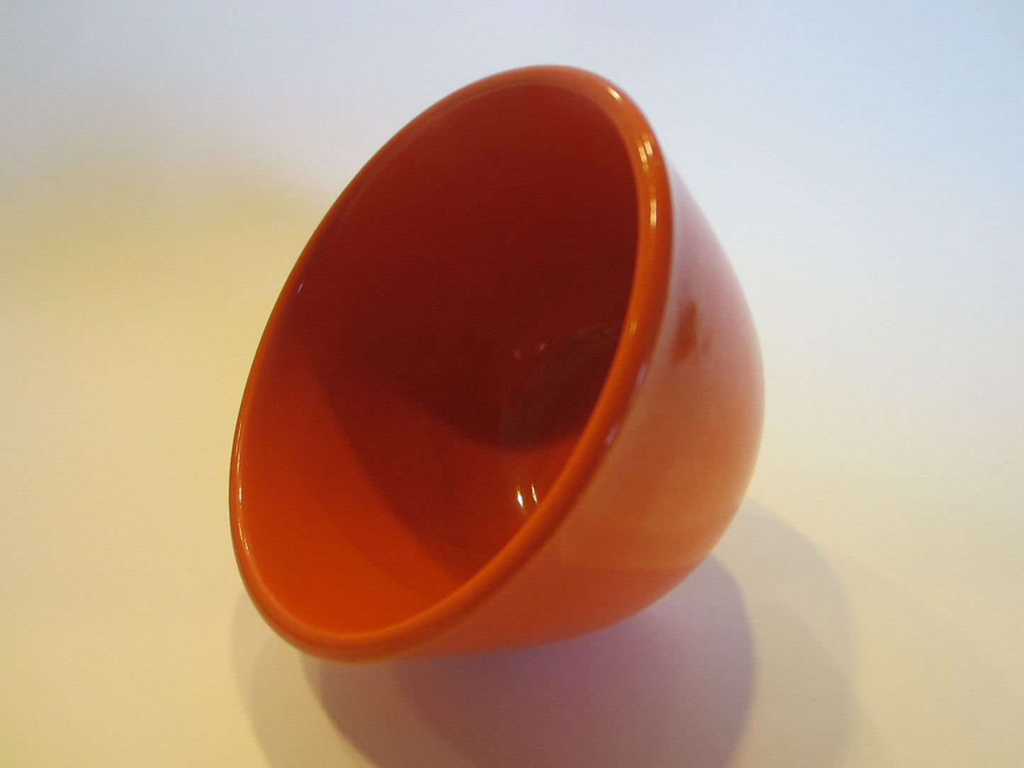 California Pottery Orange Ceramic Signature Bowl