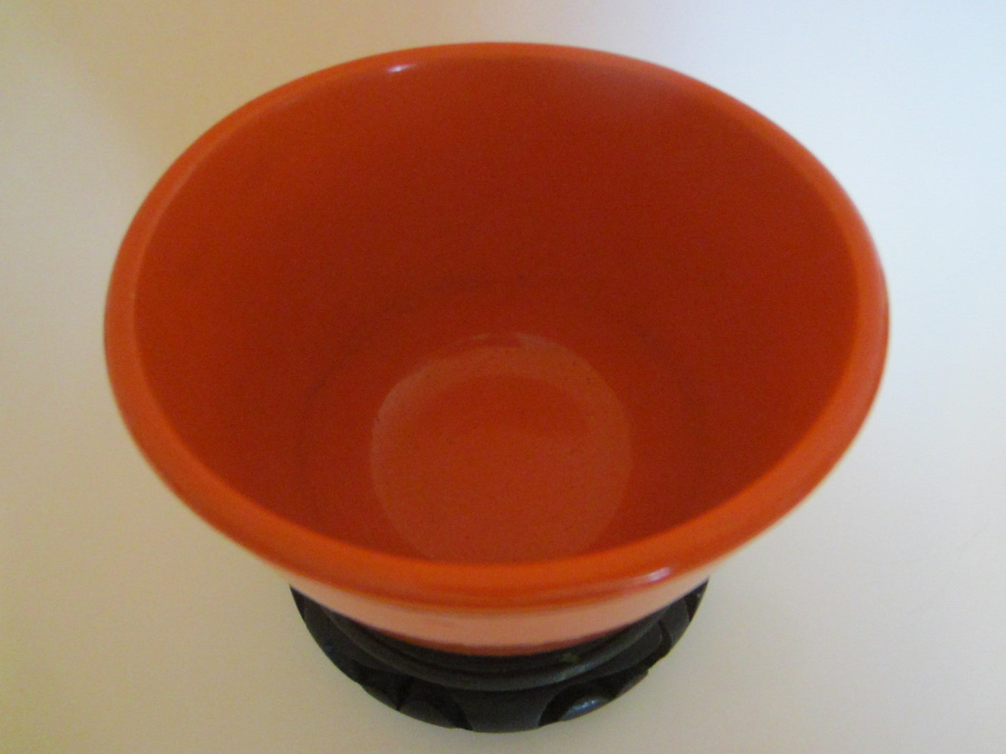 California Pottery Orange Ceramic Signature Bowl