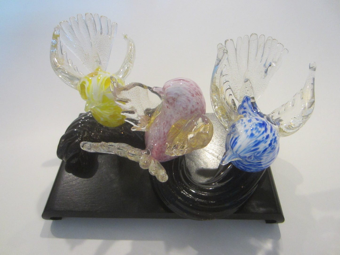 Dino Marten Murano Glass Birds Infused Gold Dust