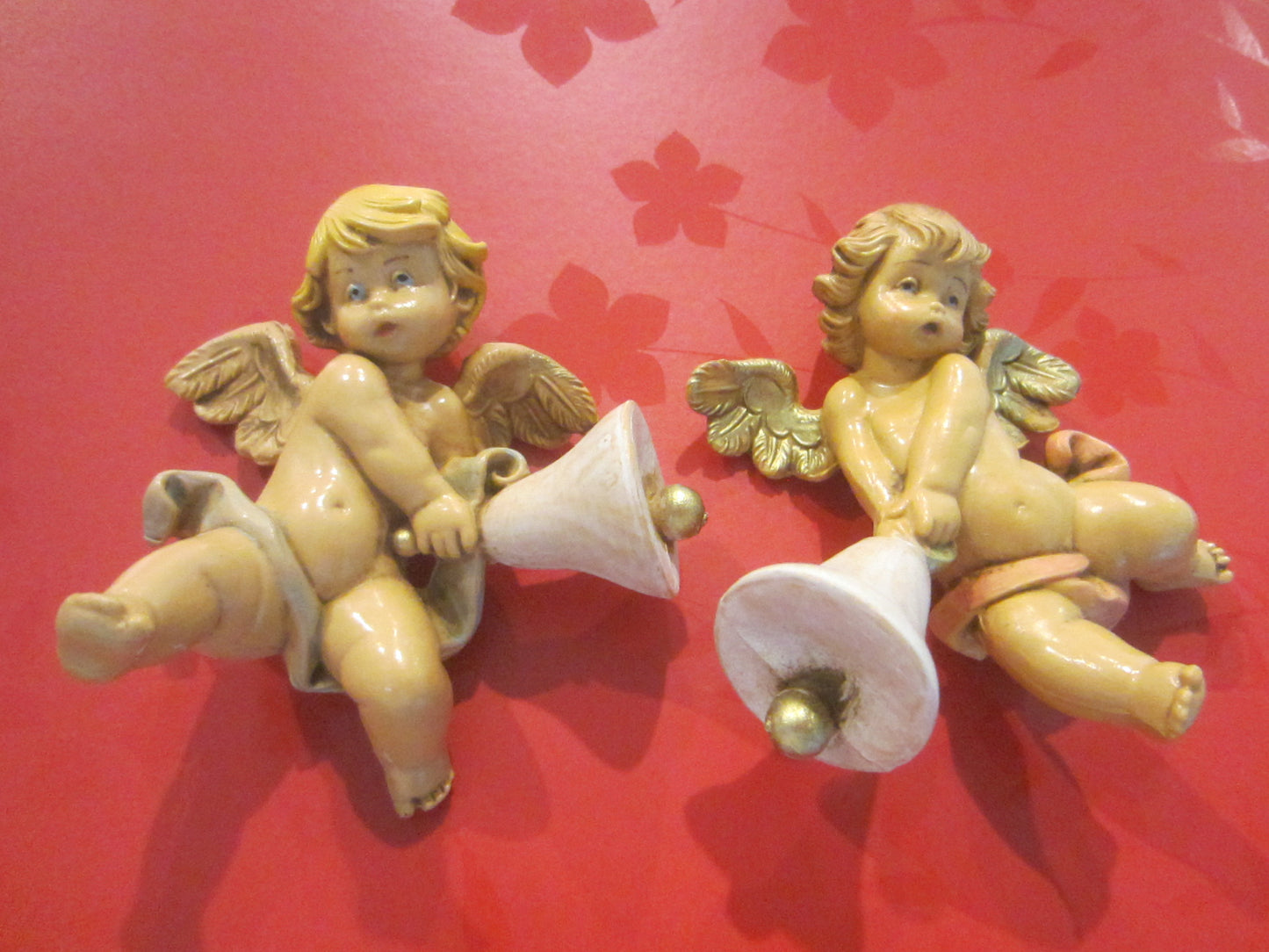 Depose Italy Angels Winged Holding Bells Simonetti Fontani