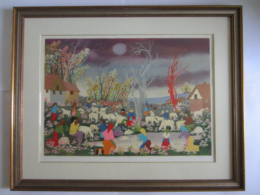 De Paola  Sheer Joy Illustrated Pencil Signed Titled LE Serigraph