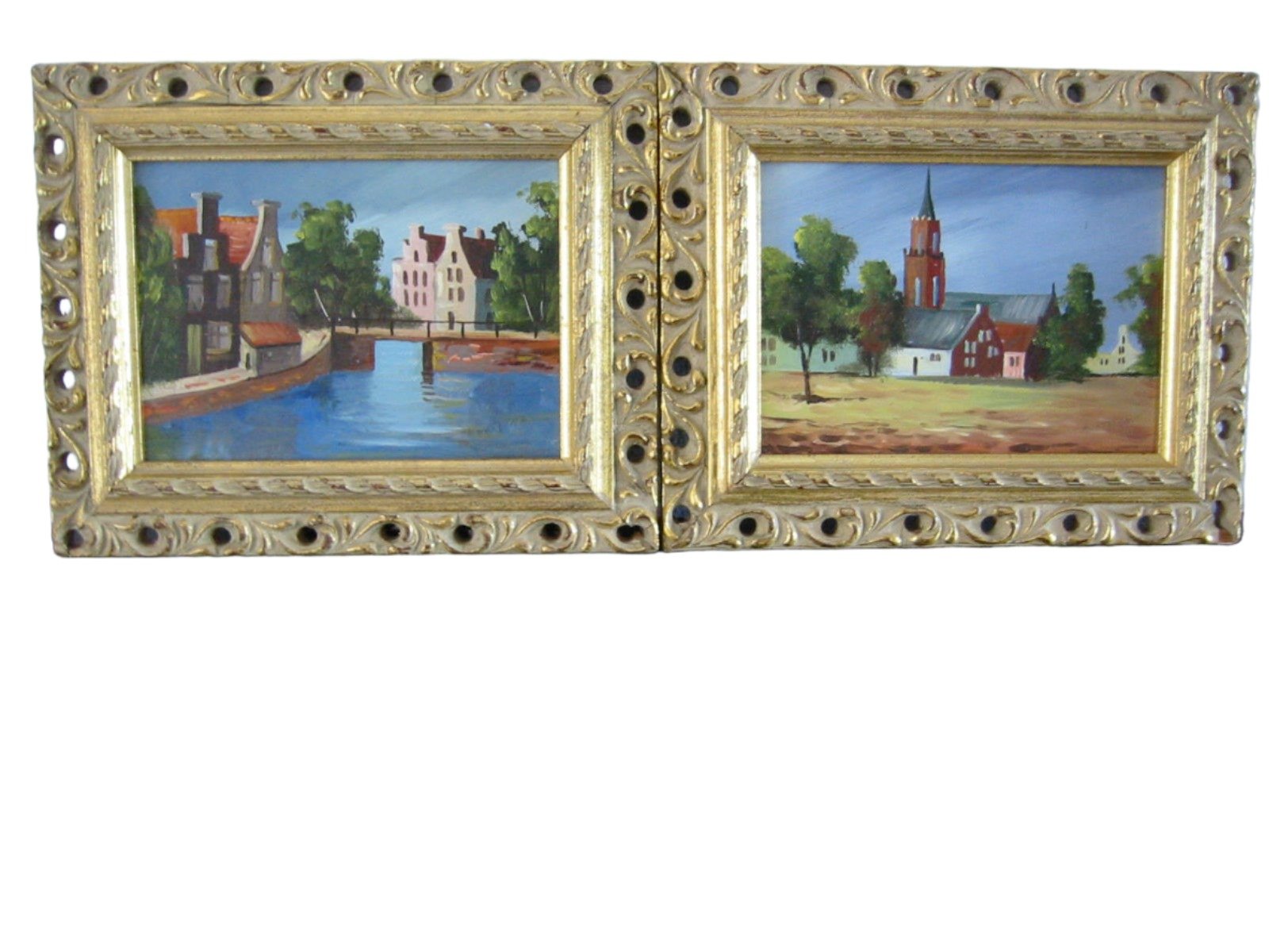 Koostra Impressionist City Escape Oil On Board Belgian Paintings - Designer Unique Finds 