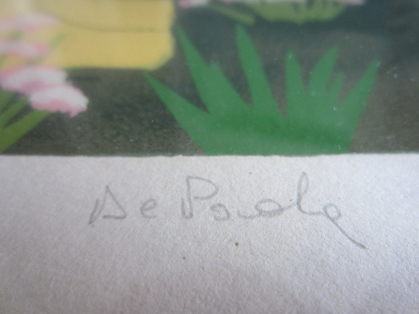 De Paola  Sheer Joy Illustrated Pencil Signed Titled LE Serigraph