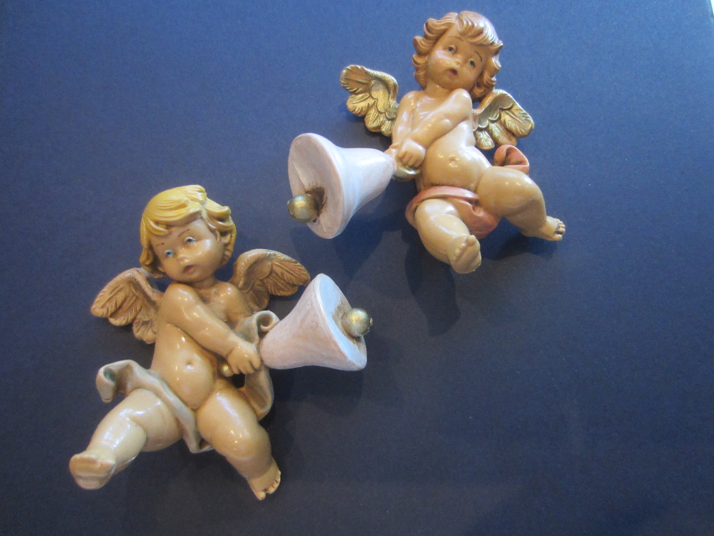 Depose Italy Angels Winged Holding Bells Simonetti Fontani