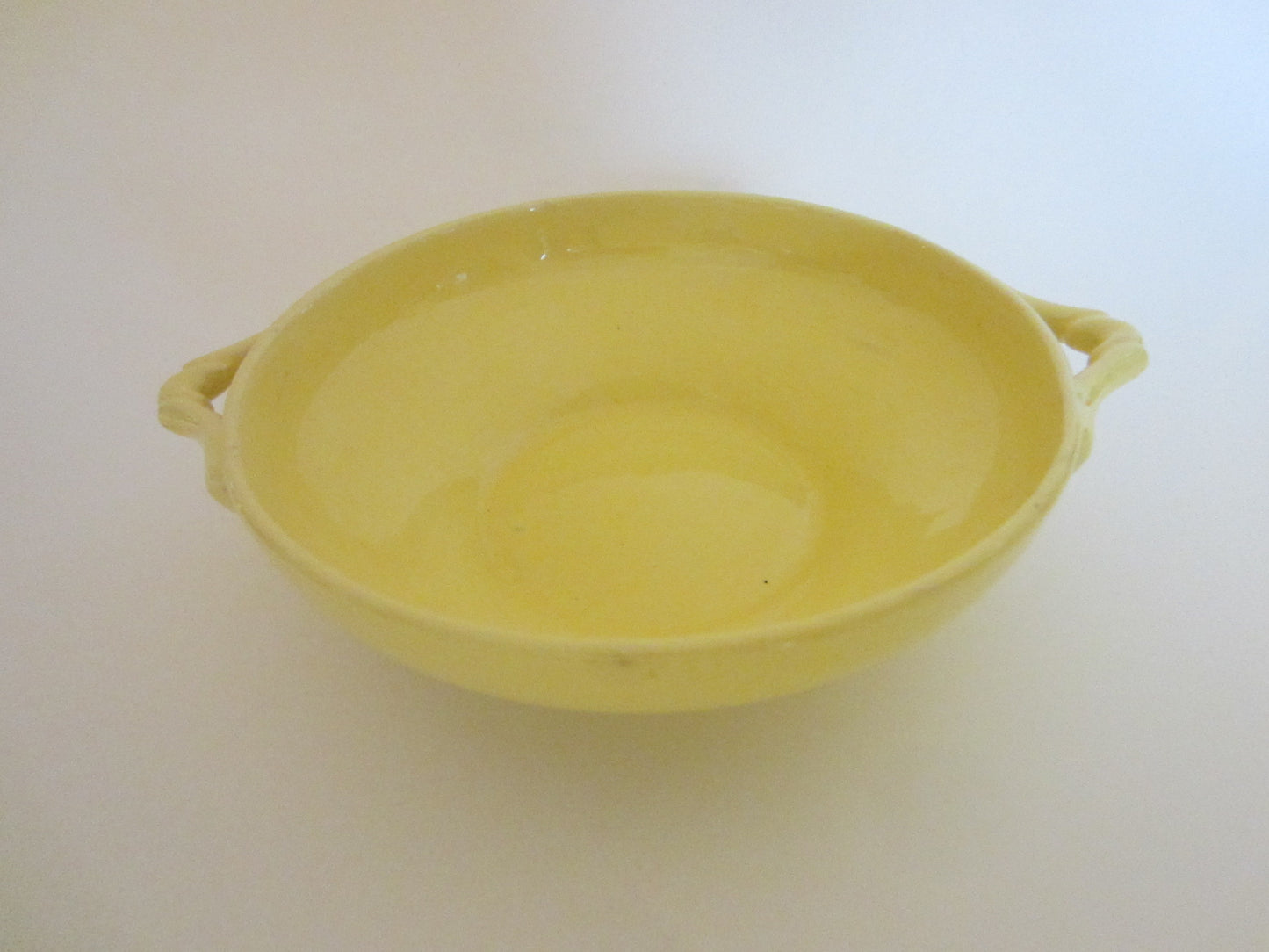 Yellow Ceramic Candy Bowl With Handles - Designer Unique Finds 