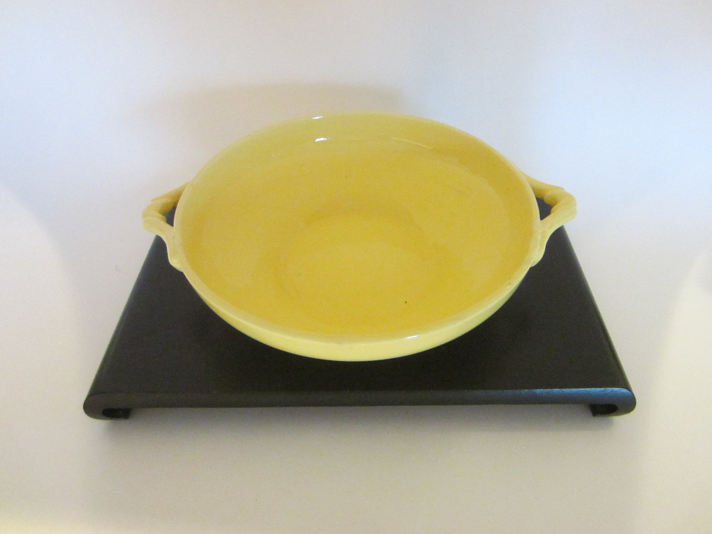 Yellow Ceramic Candy Bowl With Handles - Designer Unique Finds 