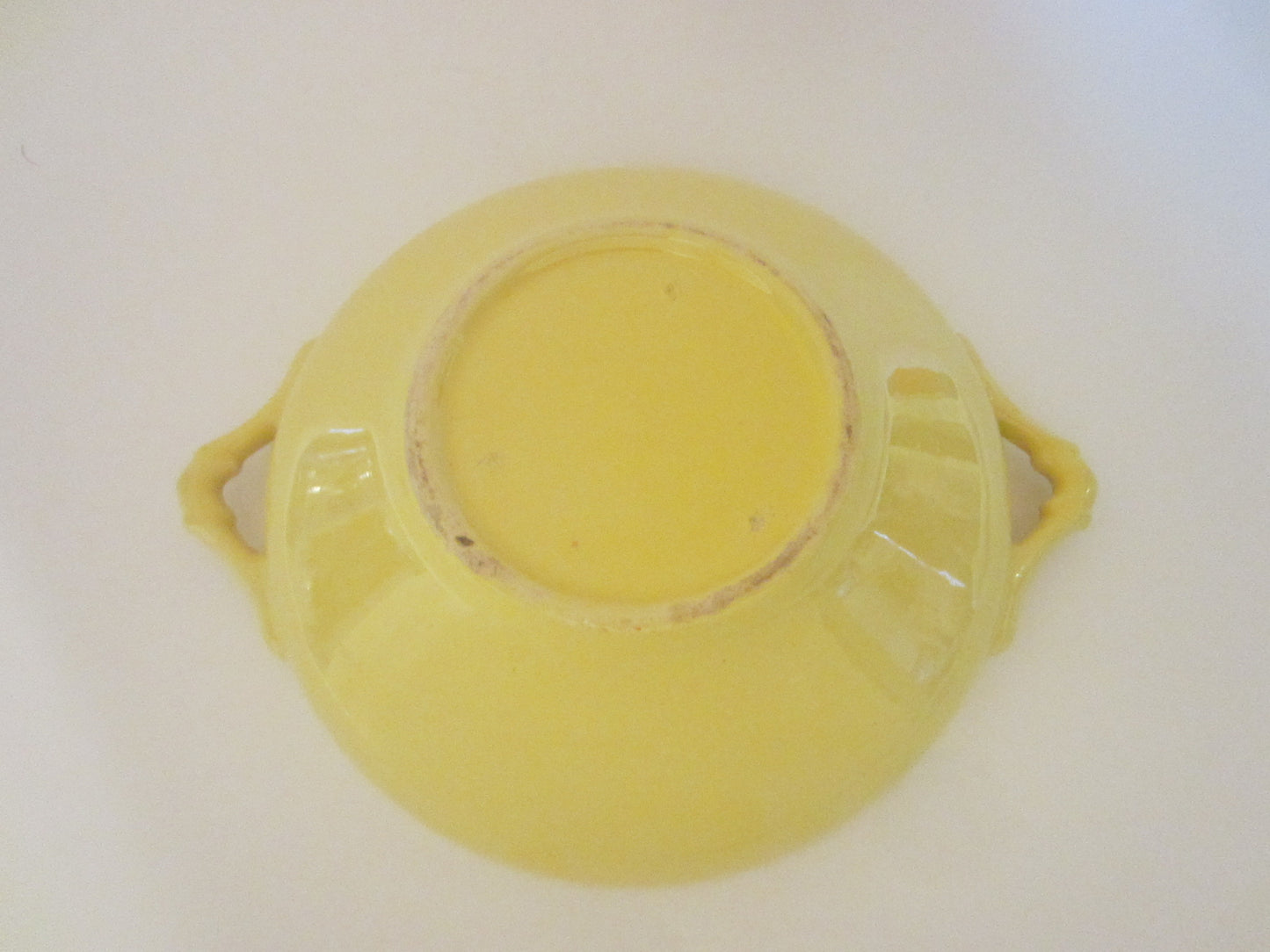 Yellow Ceramic Candy Bowl With Handles - Designer Unique Finds 