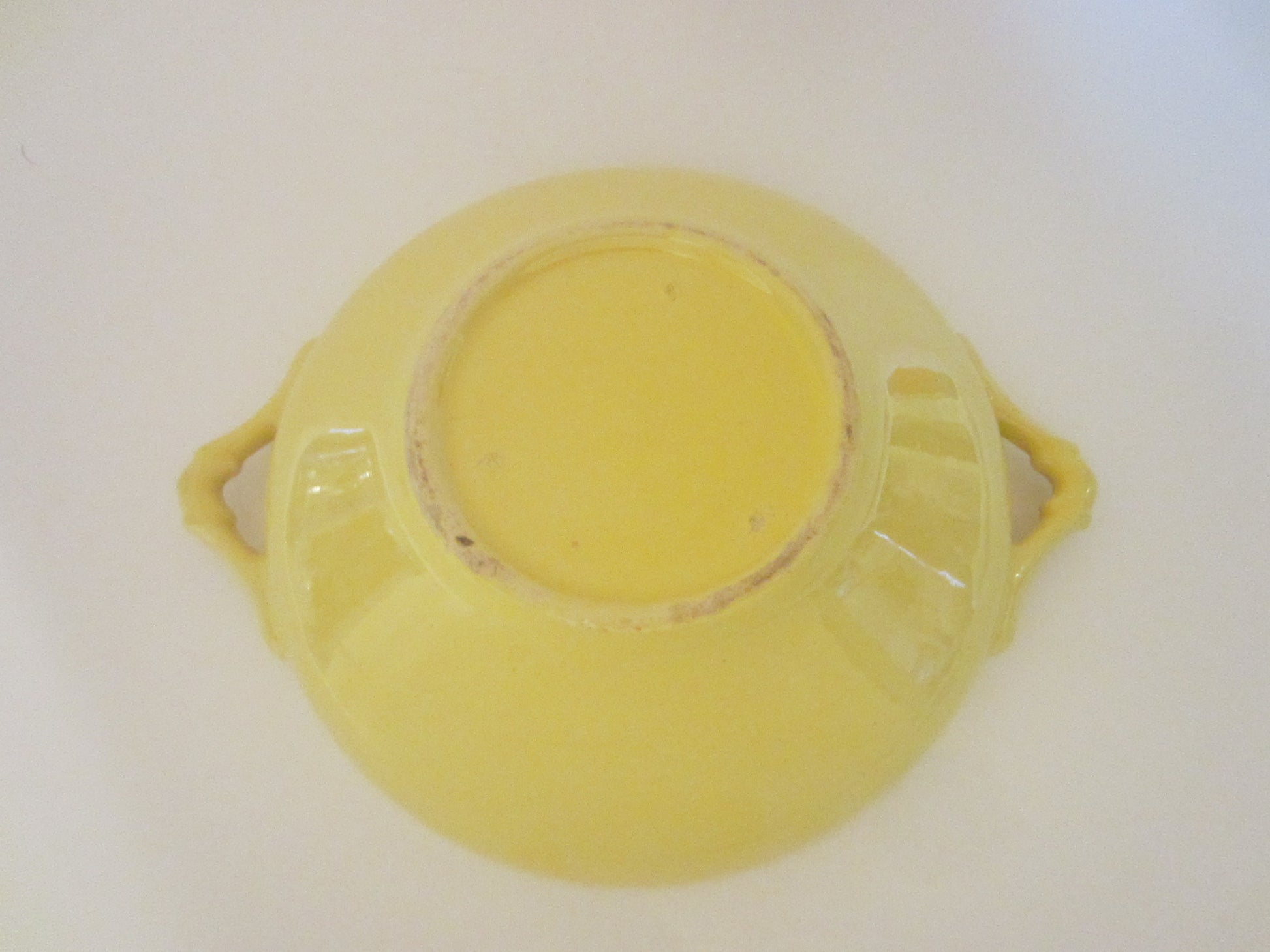 Yellow Ceramic Candy Bowl With Handles - Designer Unique Finds 