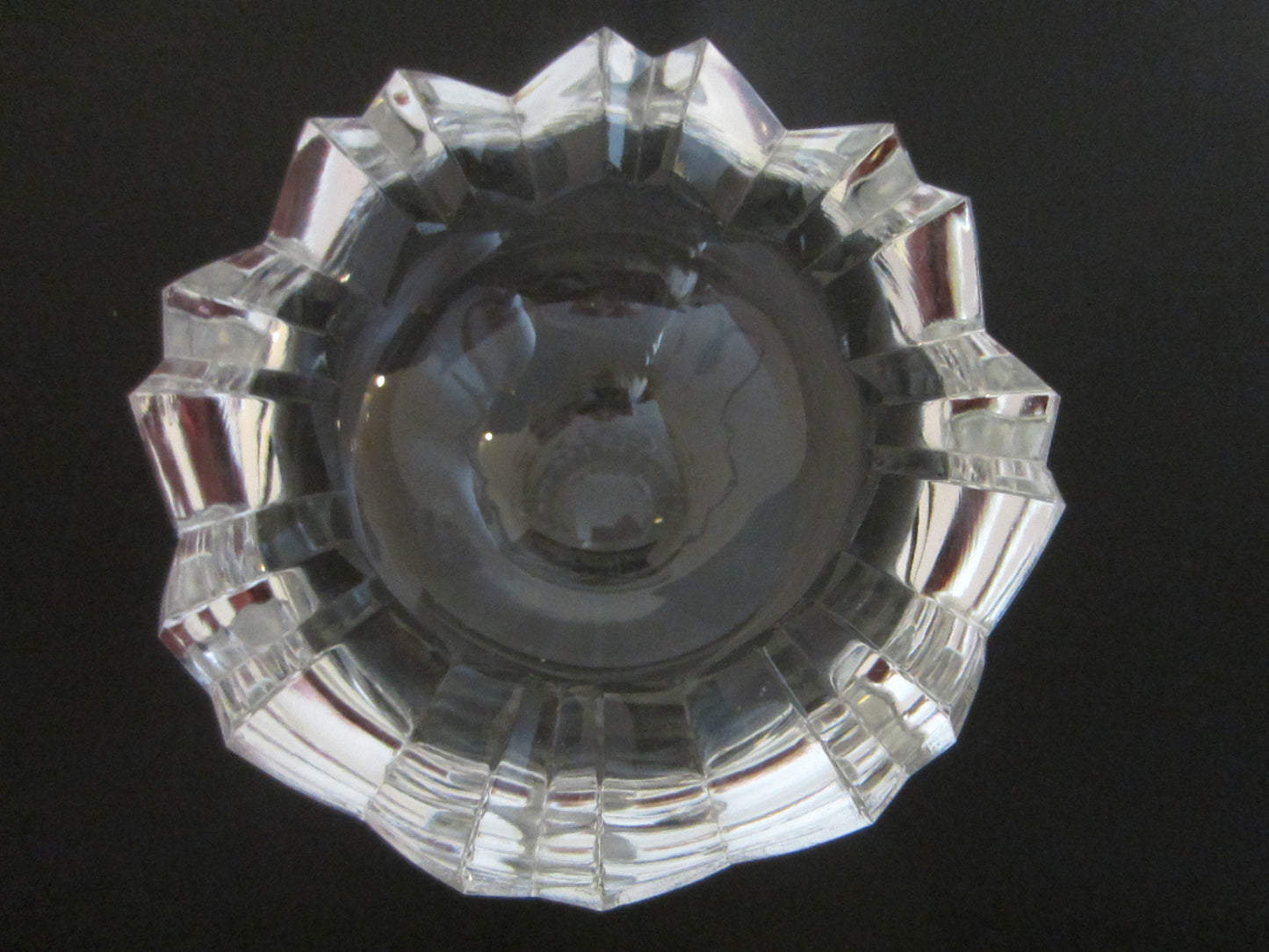 Rosenthal Studio Linnie Geometric Cut Glass Bowl - Designer Unique Finds 