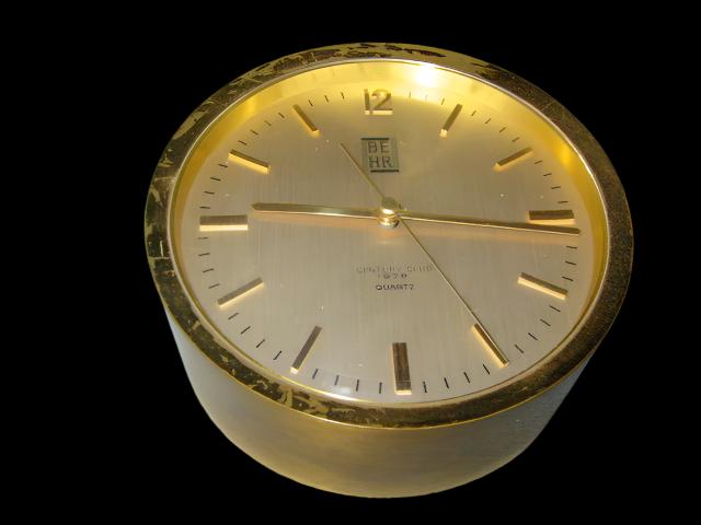 Swiss Cylinder Brass Ship Clock BEHR Century Club From 1978 - Designer Unique Finds 