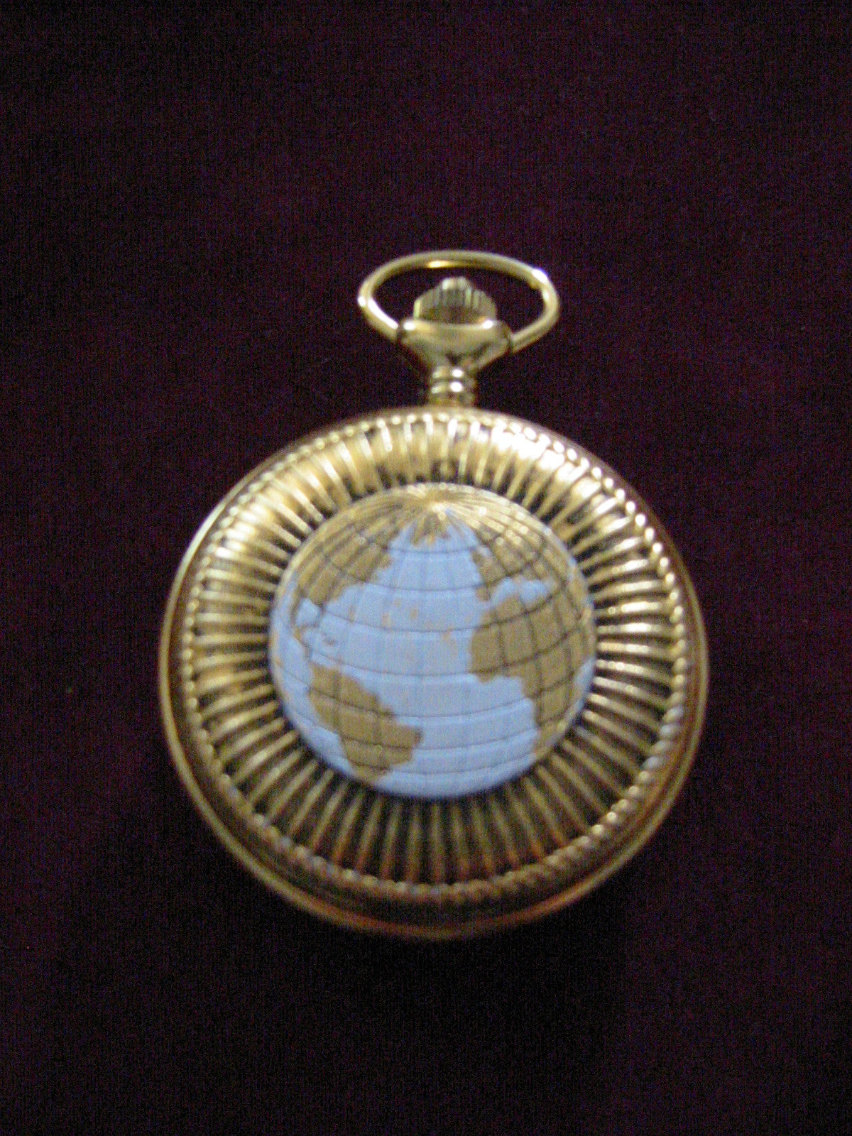 Majesti Swiss Skeleton Brass Pocket Watch Eagle Crest - Designer Unique Finds 