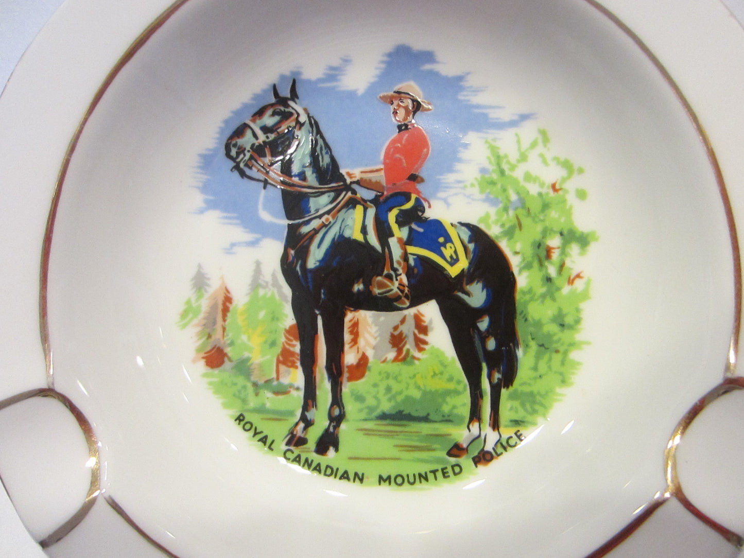 Royal Chelsea Bone China Equestrian Ashtray Made in England