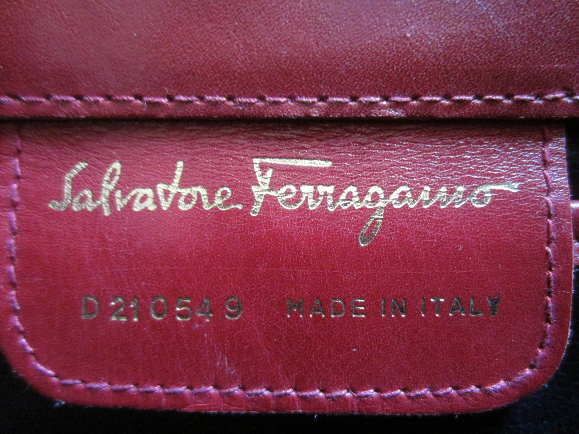 Salvatore Ferragamo Red Leather Clutch Cross Body Long Strap Handbag - Designer Unique Finds 