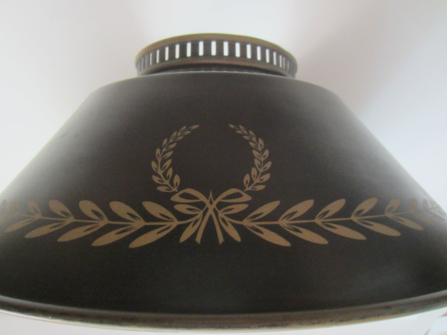 Bouillote Style Black Tole Art Deco Gilt Ware Metal Lamp Shade