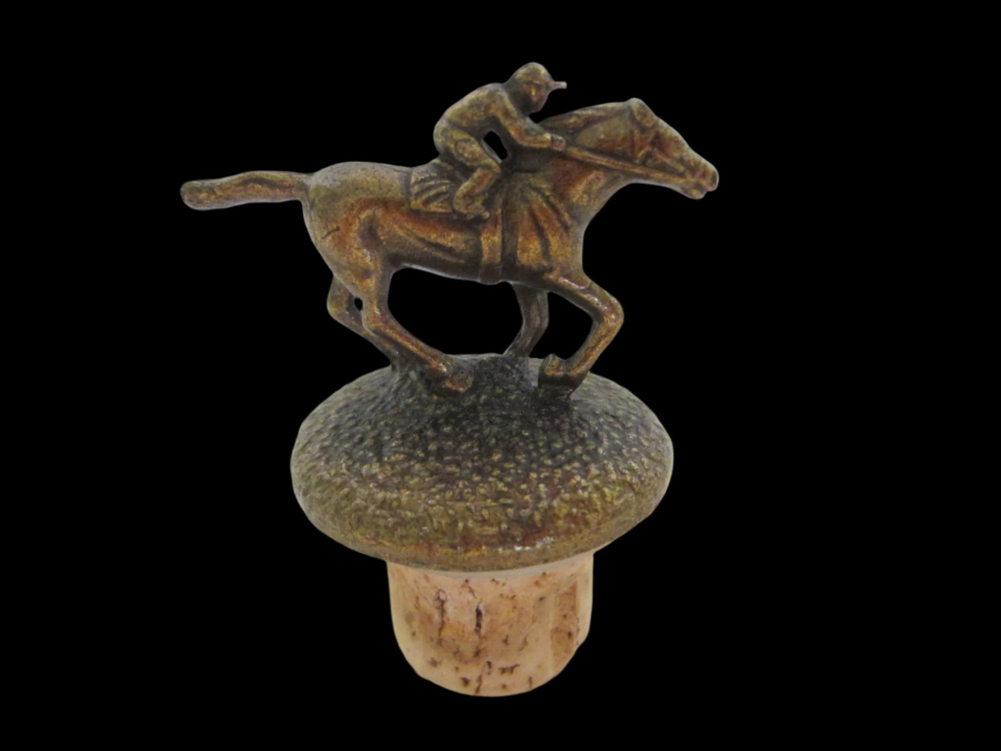 Brass Horse Rider Bottle Stopper - Designer Unique Finds 