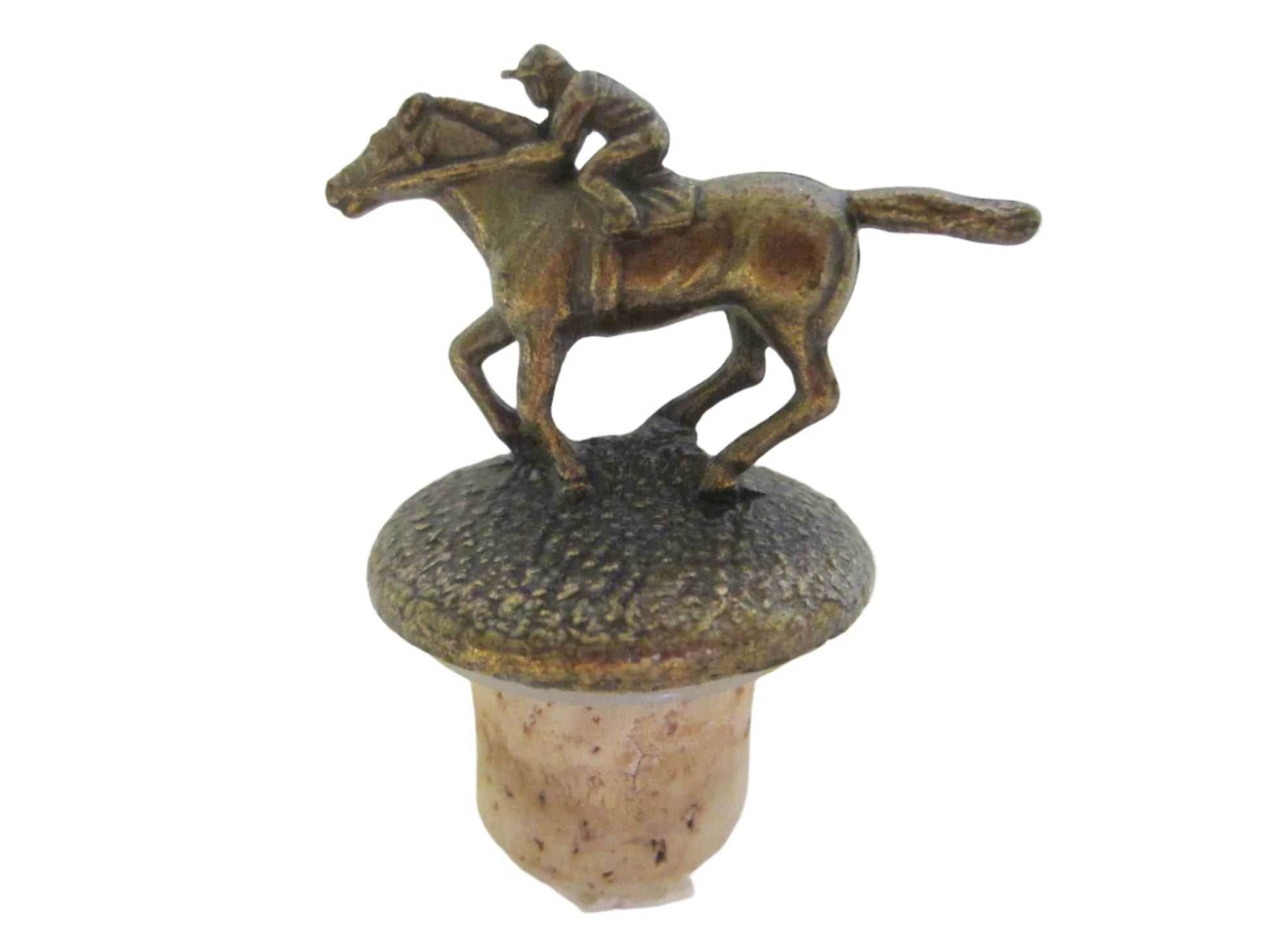 Brass Horse Rider Bottle Stopper - Designer Unique Finds 