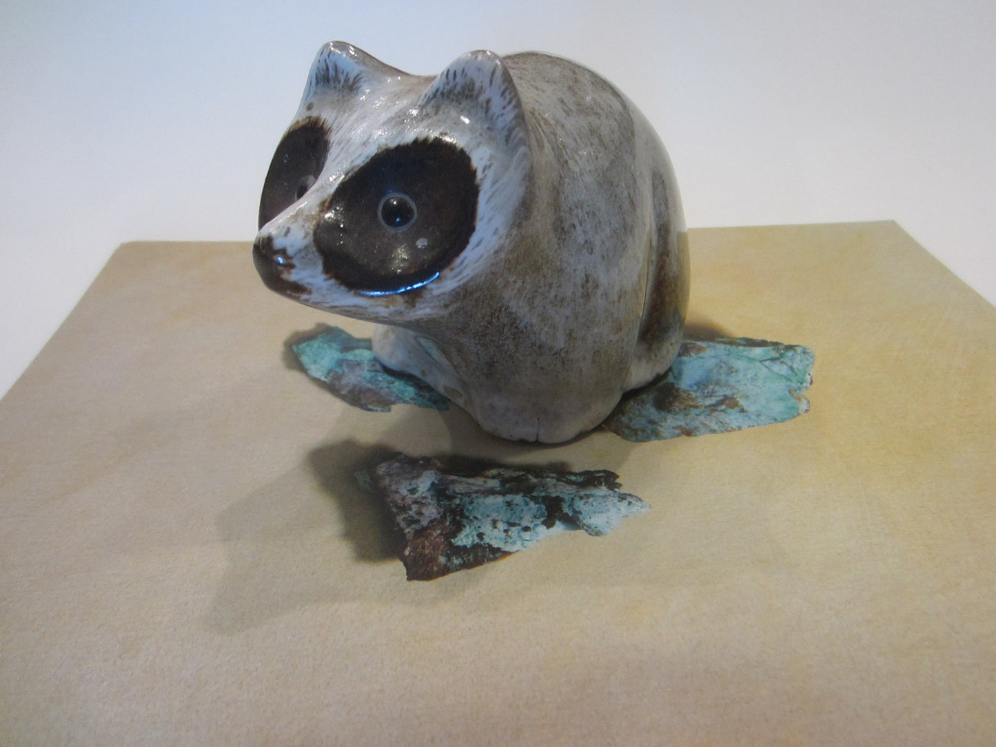 Pigeon Fogre Raccoon D Ferguson Signed Ceramic Art