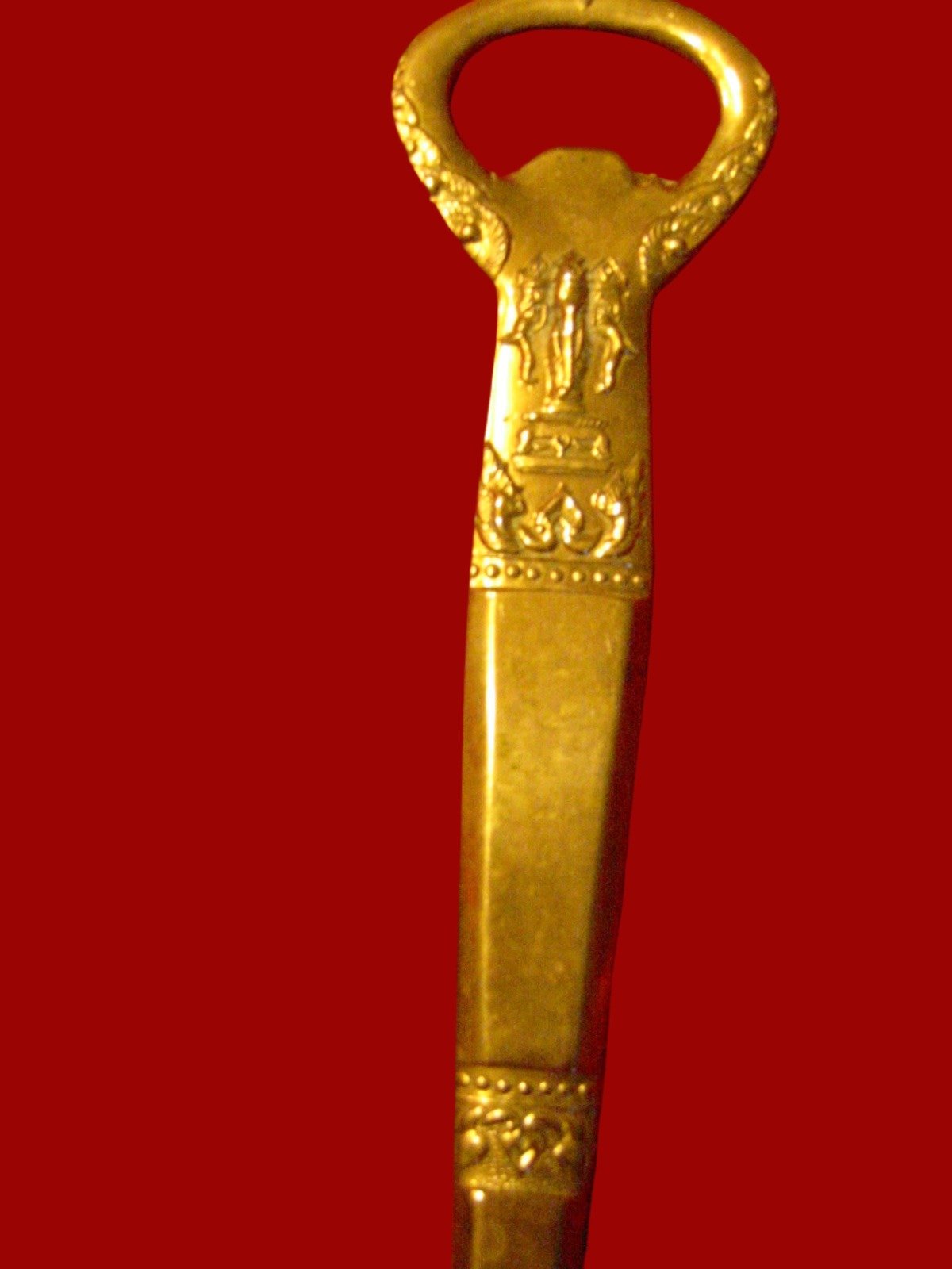 Thailand Brass Bottle Opener Ice Axe Floral Design - Designer Unique Finds 
 - 2