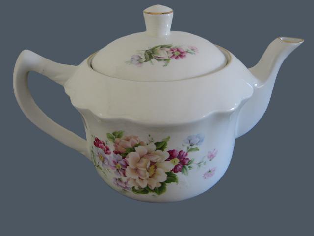 James Kent Old Foley Staffordshire England Signed Porcelain Teapot - Designer Unique Finds 